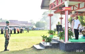 Gelar Apel Pasukan Keamanan Pemilu, Sekda Roni: Apresiasi Pemerintah Kecamatan Limboto