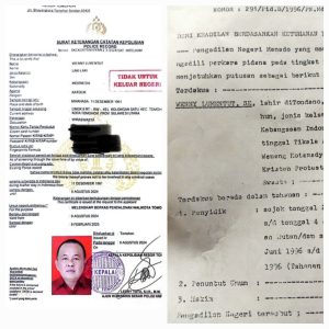 Wenny Lumentut Kantongi SKCK Polres Tomohon, Benarkah tak Ada Catatan Pidana ?
