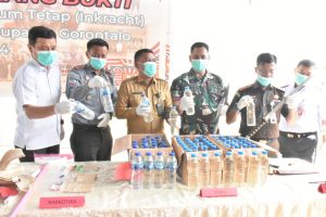 Komitmen Bersihkan Wilayah dari Kriminalitas, Pemkab Gorontalo Bersama Aparat Hukum Musnahkan Barang Bukti (Babuk)