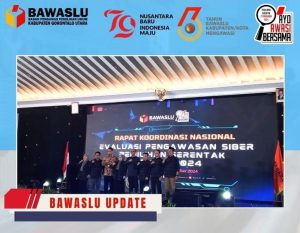 Sekretariat Bawaslu Gorut Hadiri Rakornas Evaluasi Pengawasan Siber