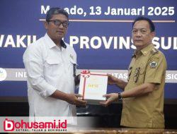 Wali Kota Caroll Senduk Hadiri Penyerahan LHP BPK Sulut