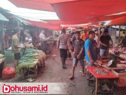 Penertiban PKL, Polsek Limboto Lakukan Pendampingan Terhadap Pengelola Pasar