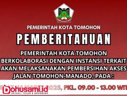 Pemkot Lakukan Pembersihan Pohon, Pagi ini Jalur Lalin Manado-Tomohon Direkayasa