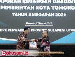 Wali Kota Caroll Serahkan LKPD Unaudited 2024 Pemkot Tomohon ke BPK