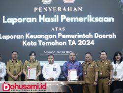 Kali ke-12, Pemkot Tomohon Raih WTP dari BPK RI