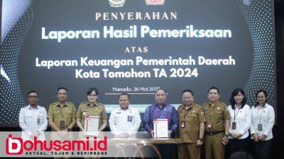 Kali ke-12, Pemkot Tomohon Raih WTP dari BPK RI
