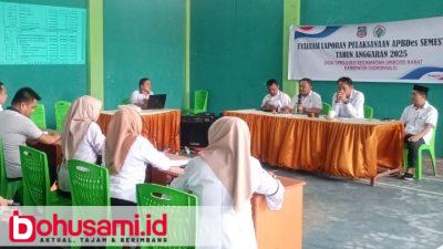 Camat Limboto Barat, Ikram Andi Taufan Hurudji Evaluasi APBDes T.A 2025