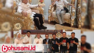 Bupati Gorontalo, Sofyan Puhi Terima Kunjungan Ketum DPP Pro Jurnalismedia Siber (PJS) Mahmud Marhaba