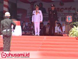 Bupati Sofyan Puhi Perdana Jadi Inspektur Upacara HUT RI ke-80