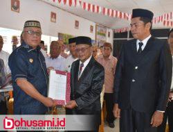 Bupati Sofyan Lantik PAW Anggota BPD Desa Bua dan Huntu