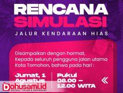 Ada Simulasi TIFF, ini Ruas Jalan di Tomohon yang Ditutup Sementara