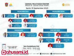 Wujut Transparansi Layanan, RSUD ZUS Rilis Jadwal Praktek Spesialis