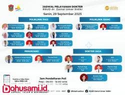 Tingkatkan Efesiensi Layanan, RSUD ZUS Kembali Umumkan Jadwal Praktek Dokter