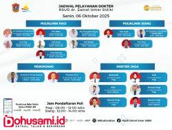 RSUD Zus Gorut Merilis Jadwal Pelayanan Dokter, Senin (6/10/2025)