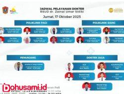 RSUD ZUS Gorut Rilis Jadwal Layanan Dokter, Jumat 17 Oktober 2025