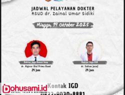 Dokter Jaga RSUD ZUS Gorut Siaga 24 Jam, Minggu 19 Oktober 2025