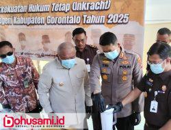Wabup Tonny Hadiri Pemusnahan Barang Bukti Di Kejari Kabupaten Gorontalo