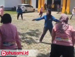 Lomba Hadang Salah Satu Lomba Yang di Perlombakan Pada HUT Ke-2 BLUD Zus Gorut