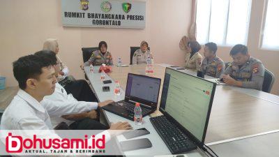 RS Bhayangkara & Dukcapil Kab. Gorontalo Latih Operator Aplikasi ST SEHATI