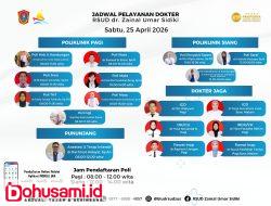 Tingkatkan Transparansi Layanan, RSUD dr. Zainal Umar Sidiki Rilis Jadwal Dokter Spesialis Hari Ini Sabtu 25 April 2026