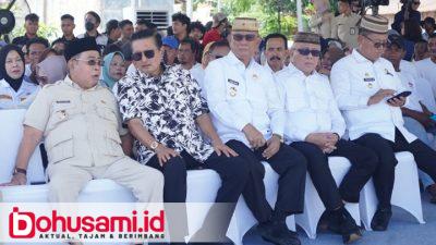 Bupati Sofyan Puhi Hadiri Kunjungan Presiden Prabowo di Kampung Nelayan Merah Putih Leato Selatan