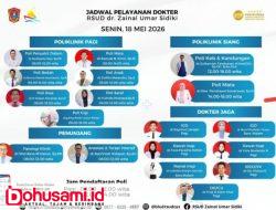 Tingkatkan Kenyamanan Pasien, RSUD Zainal Umar Sidiki Rilis Jadwal Pelayanan Poliklinik Pagi dan Siang