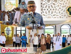 Bupati Sofyan Puhi Resmikan Masjid Al Masyur di Desa Balahu