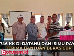 746 KK di Datahu dan Isimu Raya Terima Bantuan Beras CBP
