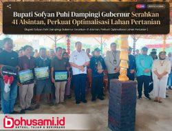 Bupati Sofyan Dampingi Gubernur Serahkan 41 Alsintan, Perkuat Optimalisasi Lahan Pertanian