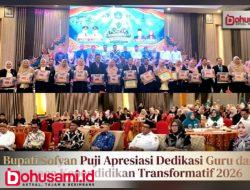 Bupati Sofyan Puhi Apresiasi Dedikasi Guru dan Tenaga Kependidikan Transformatif 2026